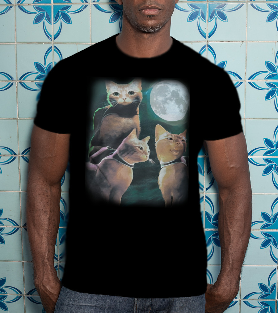 Annapurna Interactive Three Cats Under The Moon T-Shirt