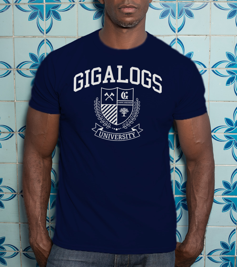 Worldofkeralis Gigalogs University Crest Carpe Arborem T-Shirt