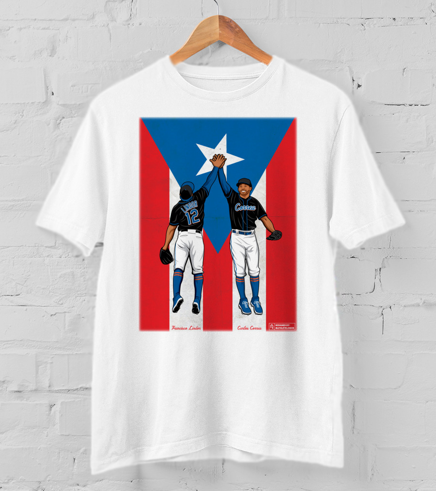 Francisco Lindor Carlos Correa Puerto Rican Baseball Unity T-Shirt