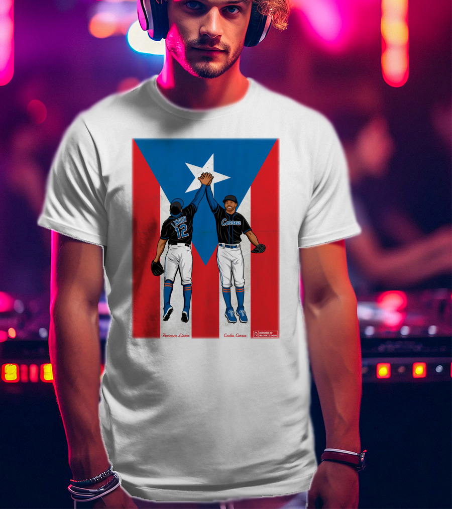 Francisco Lindor Carlos Correa Puerto Rican Baseball Unity T-Shirt