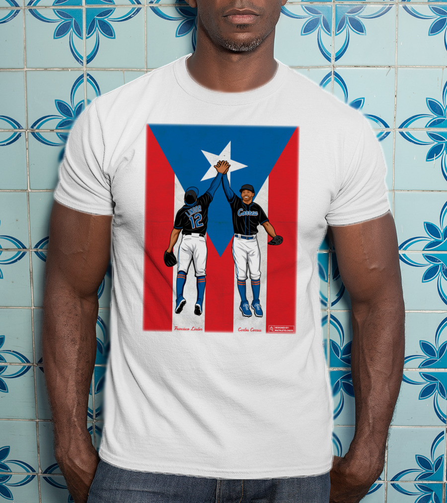 Francisco Lindor Carlos Correa Puerto Rican Baseball Unity T-Shirt