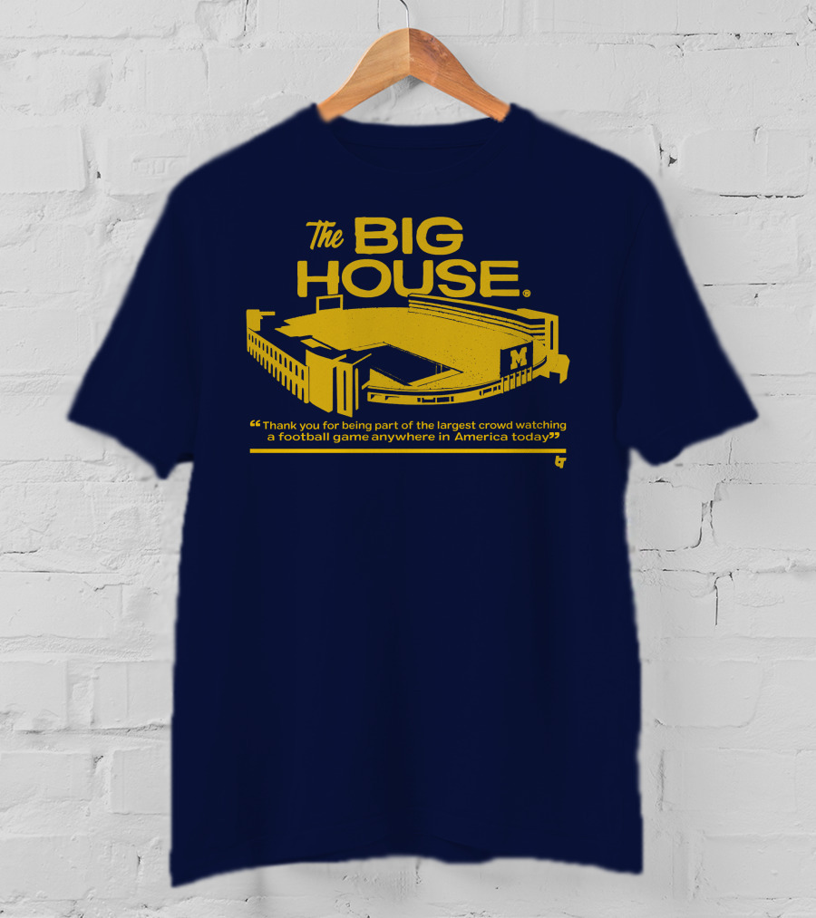 The Big House Michigan Stadium Football Game Crowd T-Shirt