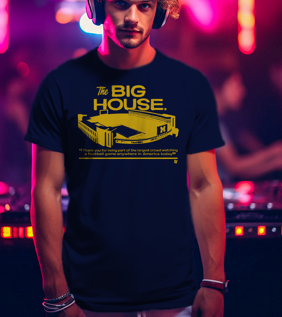The Big House Michigan Stadium Football Game Crowd T-Shirt