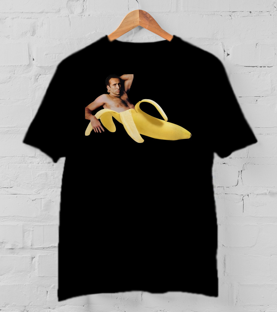 Nicolas Cage Banana Official Peeling Humor T-Shirt