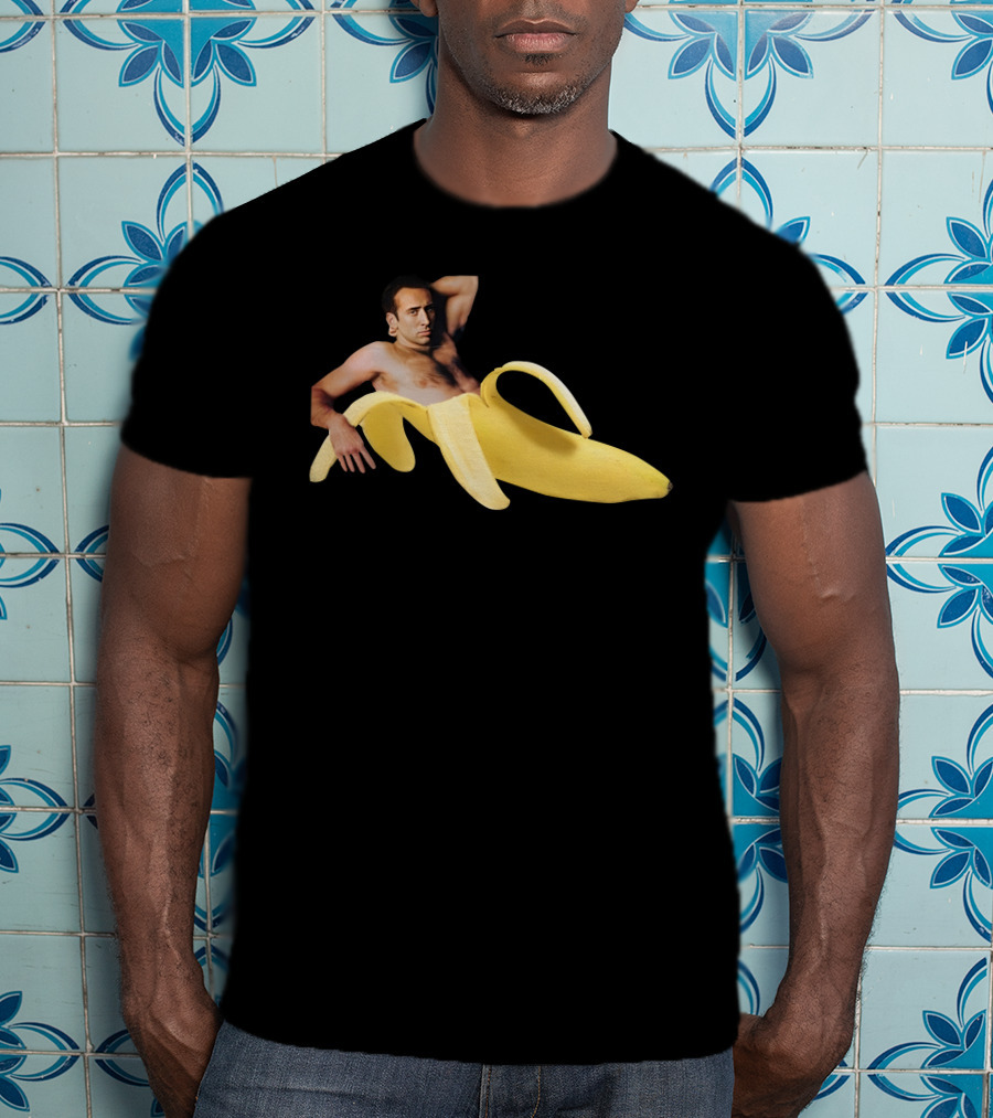 Nicolas Cage Banana Official Peeling Humor T-Shirt
