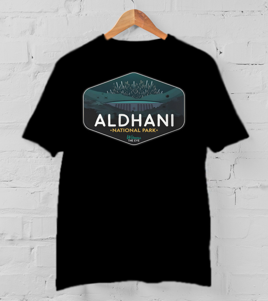Aldhani National Park Witness The Eye Scenic Emblem T-Shirt