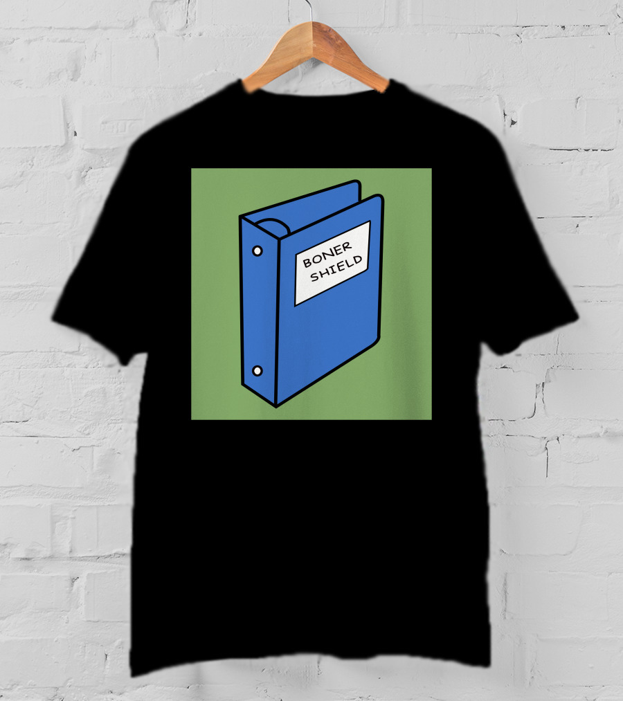 BONER SHIELD Blue Binder T-Shirt