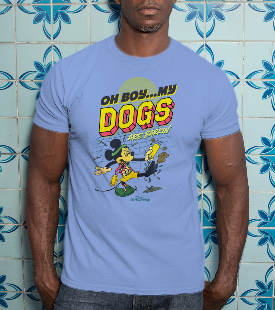 RunDisney Expo Oh Boy My Dogs Are Barkin Rundisney Mickey Mouse T-Shirt