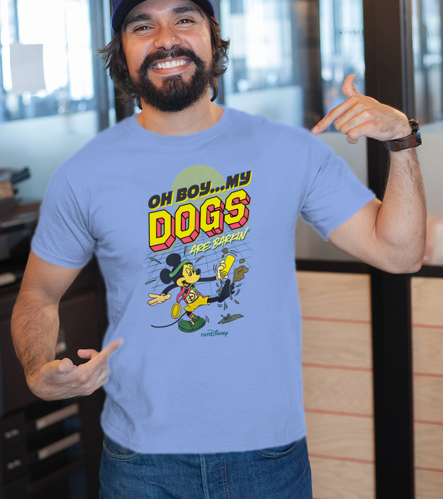 RunDisney Expo Oh Boy My Dogs Are Barkin Rundisney Mickey Mouse T-Shirt