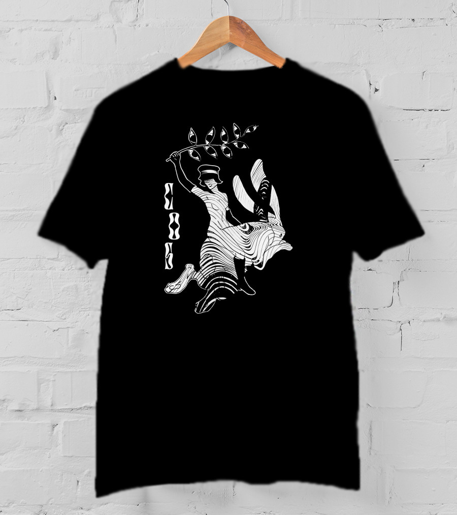 Cossylvan Cos Rider Bigcartel Merch Woman On Rabbit With Branch T-Shirt