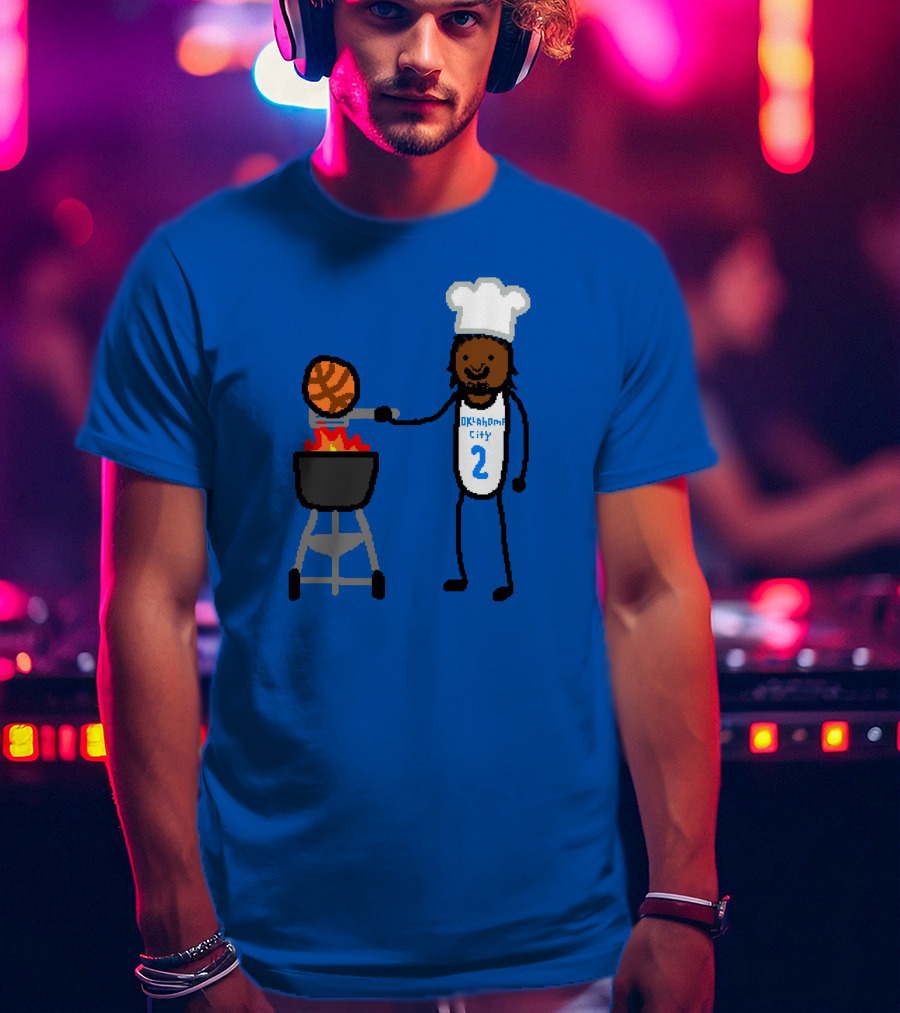 Nba Paint Shai Grill-Geous Alexander Oklahoma City Chef Basketball T-Shirt