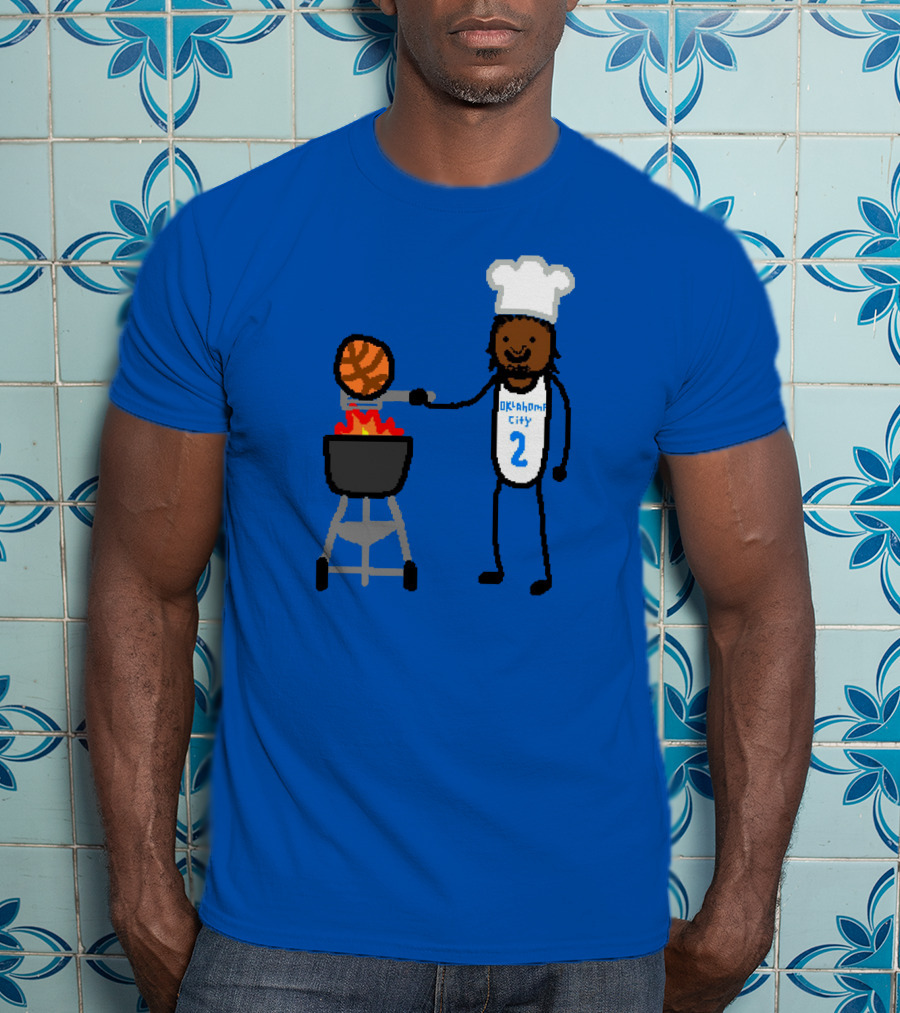 Nba Paint Shai Grill-Geous Alexander Oklahoma City Chef Basketball T-Shirt