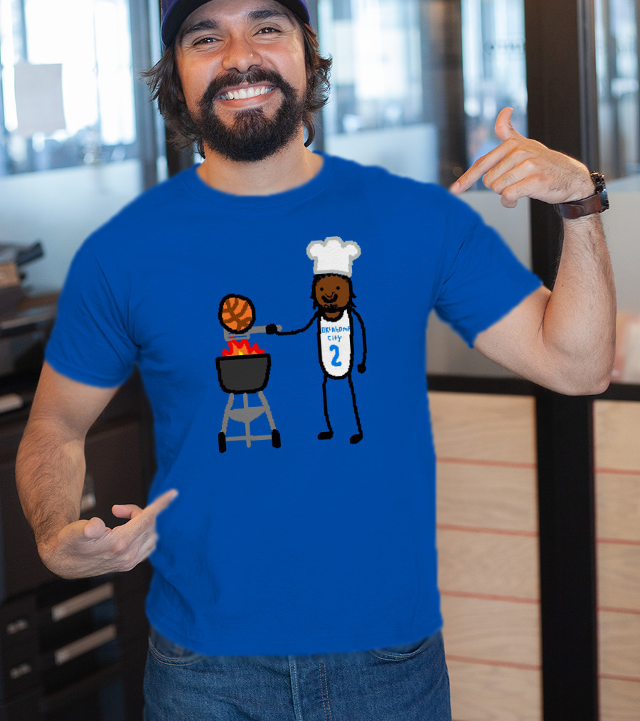 Nba Paint Shai Grill-Geous Alexander Oklahoma City Chef Basketball T-Shirt