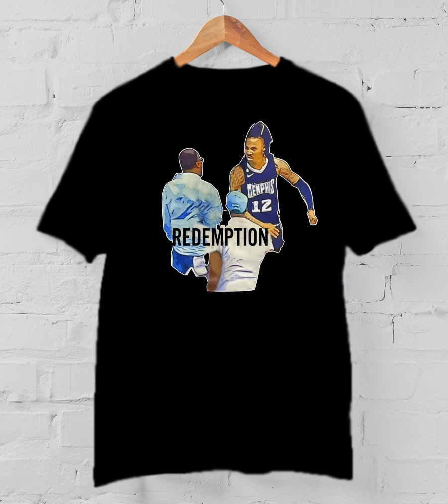Ja Morant Dad Grizzlies Redemption Memhis Basketball Iconic Scene T-Shirt