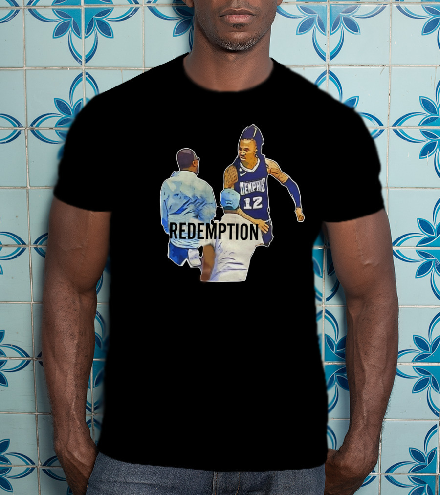 Ja Morant Dad Grizzlies Redemption Memhis Basketball Iconic Scene T-Shirt