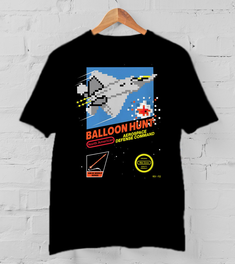 Balloon Hunt North American Aerospace Defense Command AIM-9X Missile Series REV F-22 Original War Zone Quality Product T-Shirt