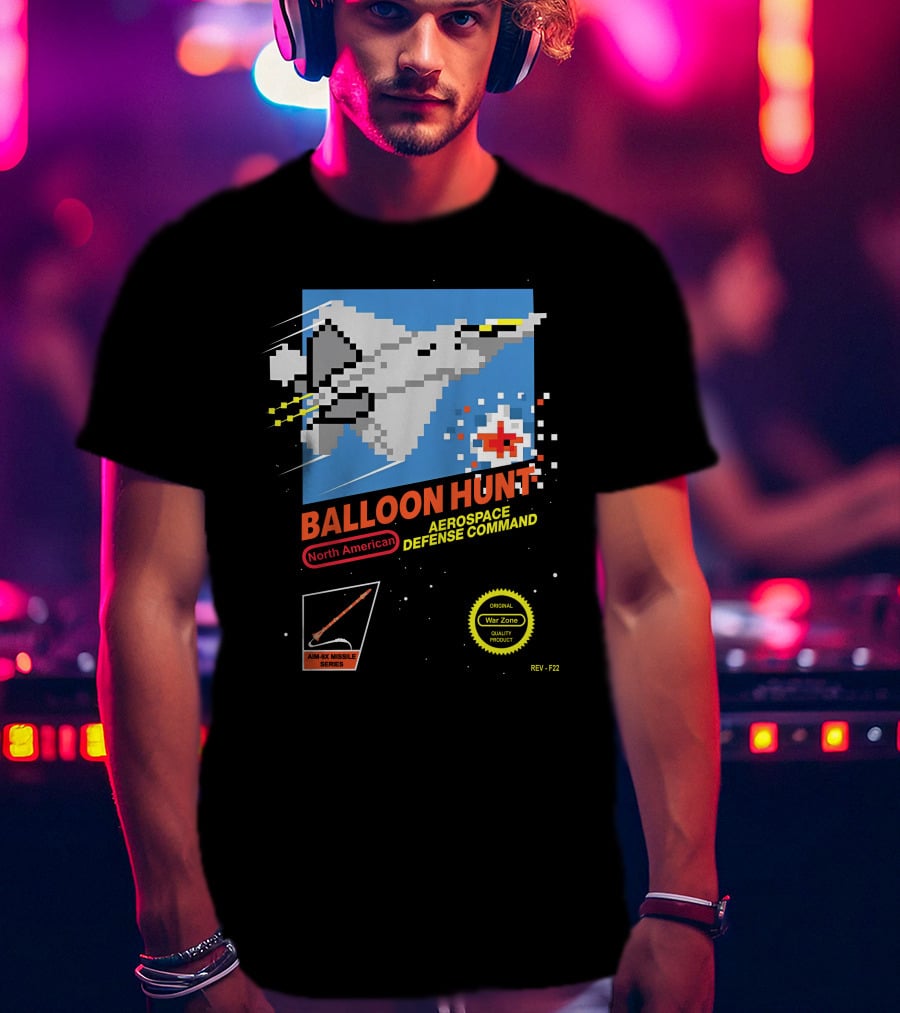 Balloon Hunt North American Aerospace Defense Command AIM-9X Missile Series REV F-22 Original War Zone Quality Product T-Shirt