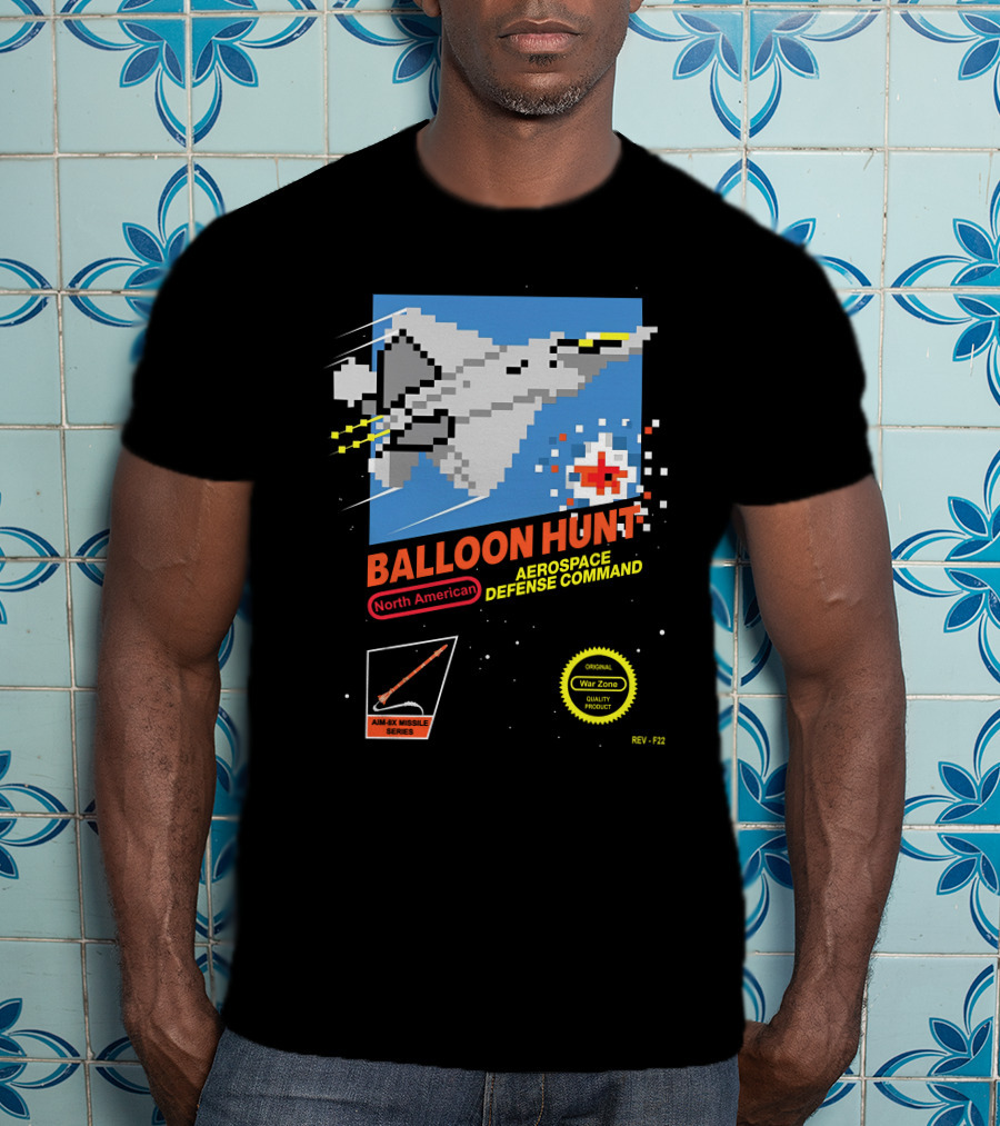 Balloon Hunt North American Aerospace Defense Command AIM-9X Missile Series REV F-22 Original War Zone Quality Product T-Shirt