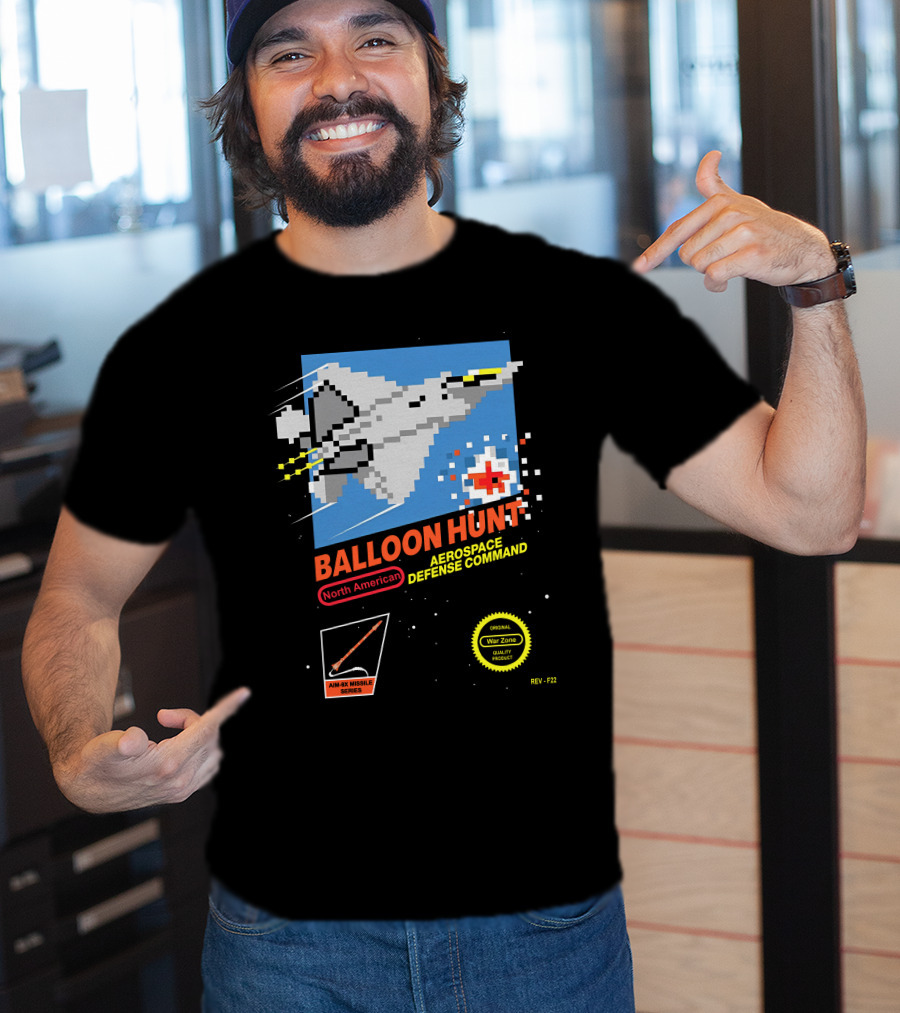 Balloon Hunt North American Aerospace Defense Command AIM-9X Missile Series REV F-22 Original War Zone Quality Product T-Shirt