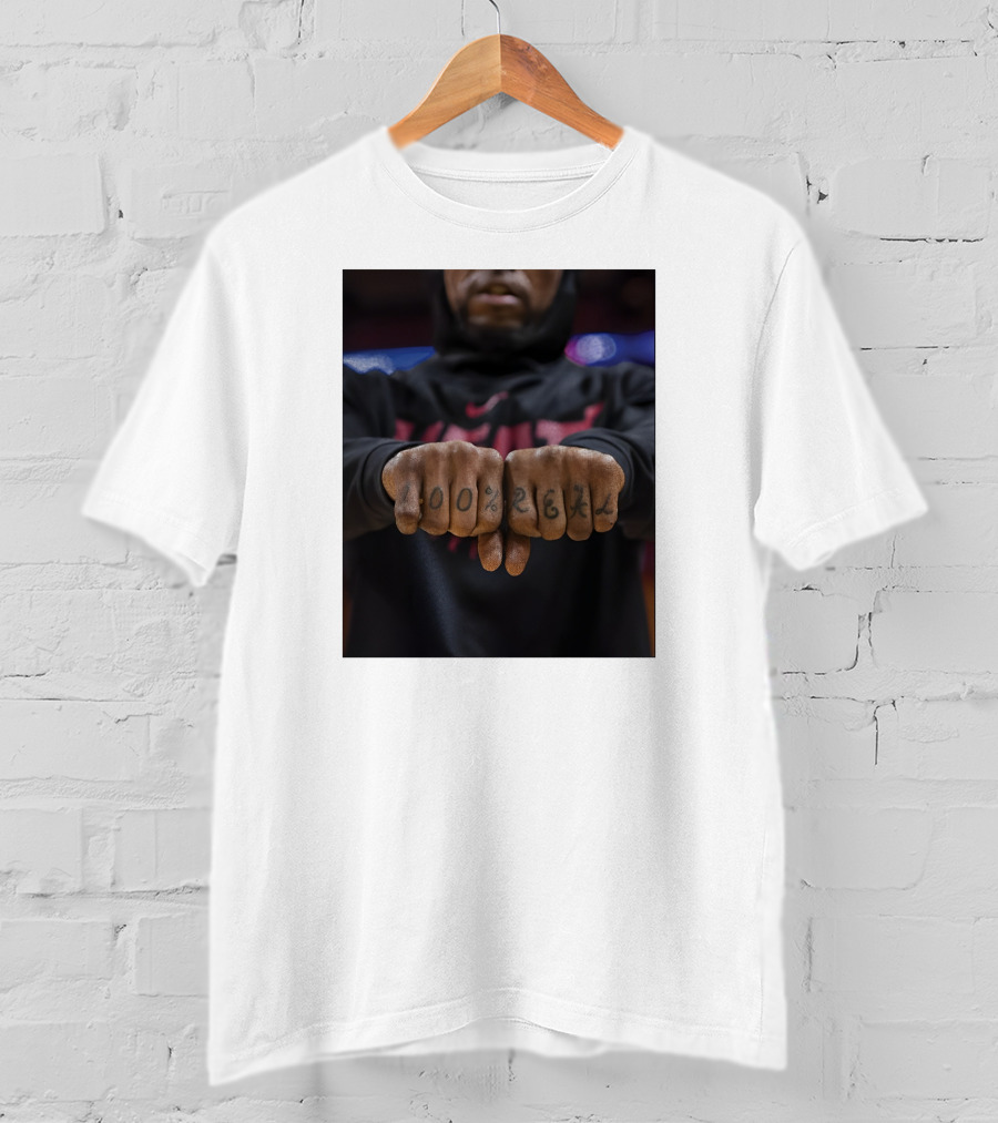 100% Real Miami Heat Inked Fists T-Shirt
