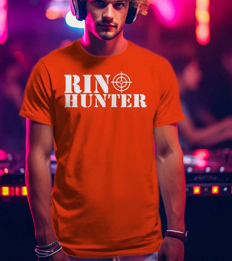 Rin Hunter Target Text Bold Red T-Shirt