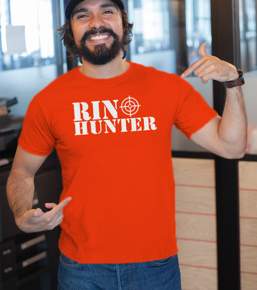 Rin Hunter Target Text Bold Red T-Shirt