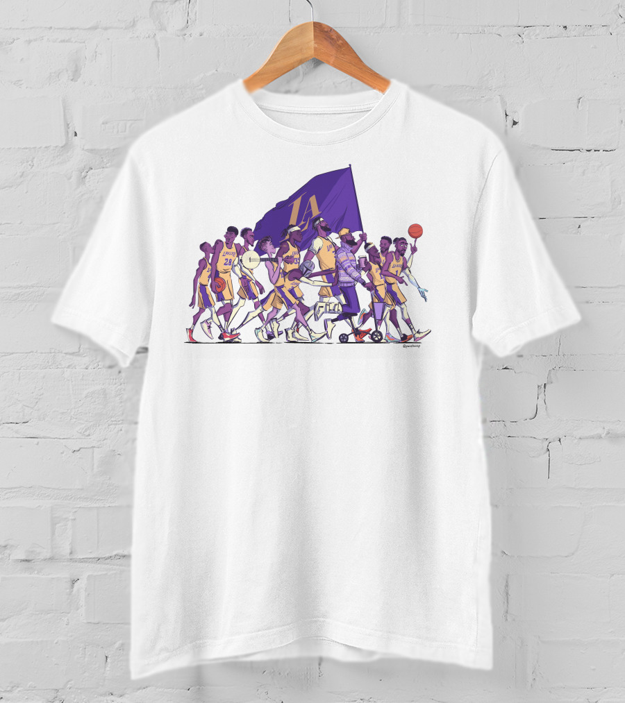 LA Lakers Players Rolling Into Monday T-Shirt