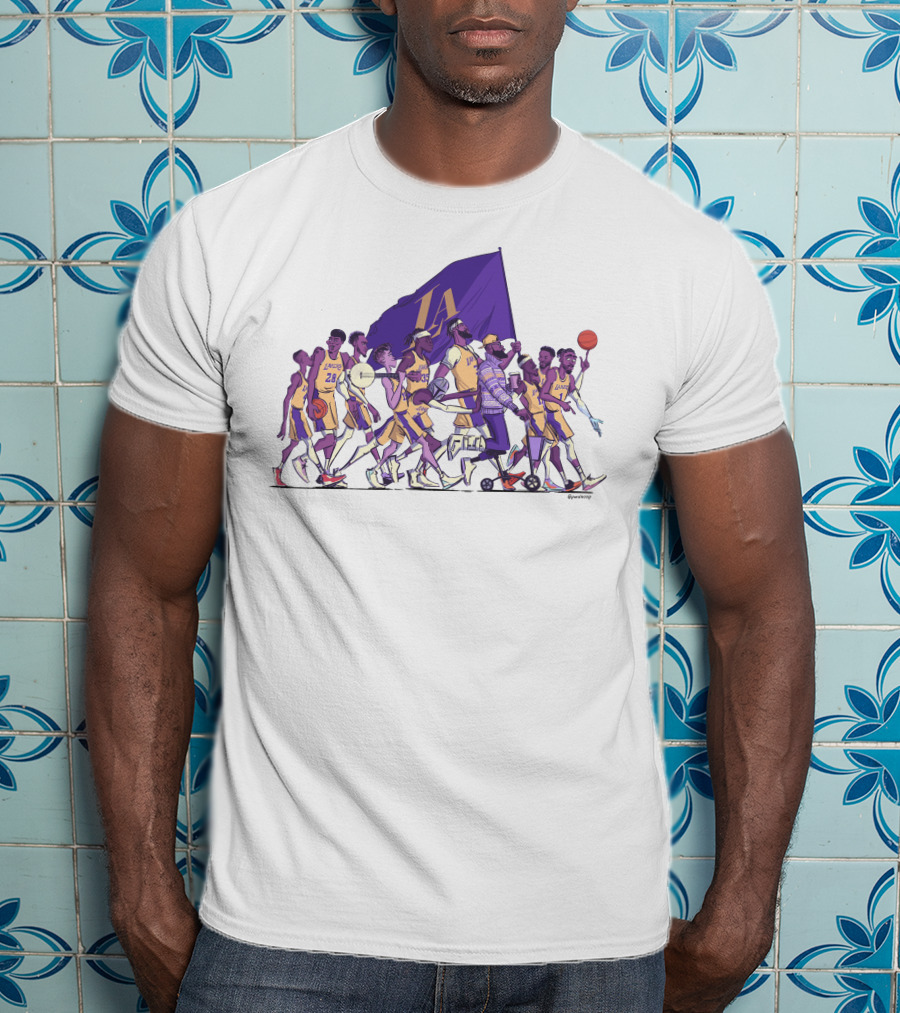 LA Lakers Players Rolling Into Monday T-Shirt