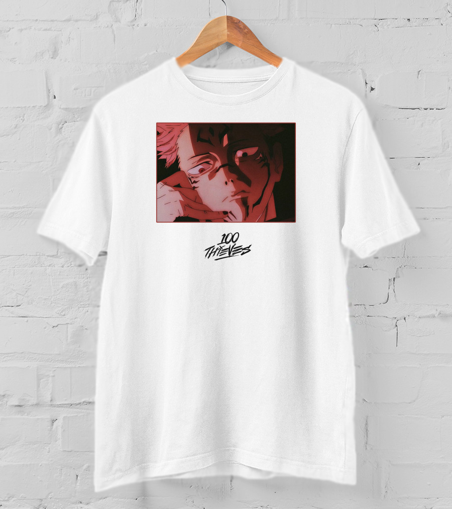100 Thieves Sukuna Anime Character T-Shirt
