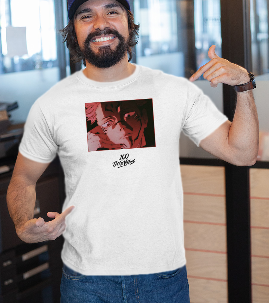 100 Thieves Sukuna Anime Character T-Shirt