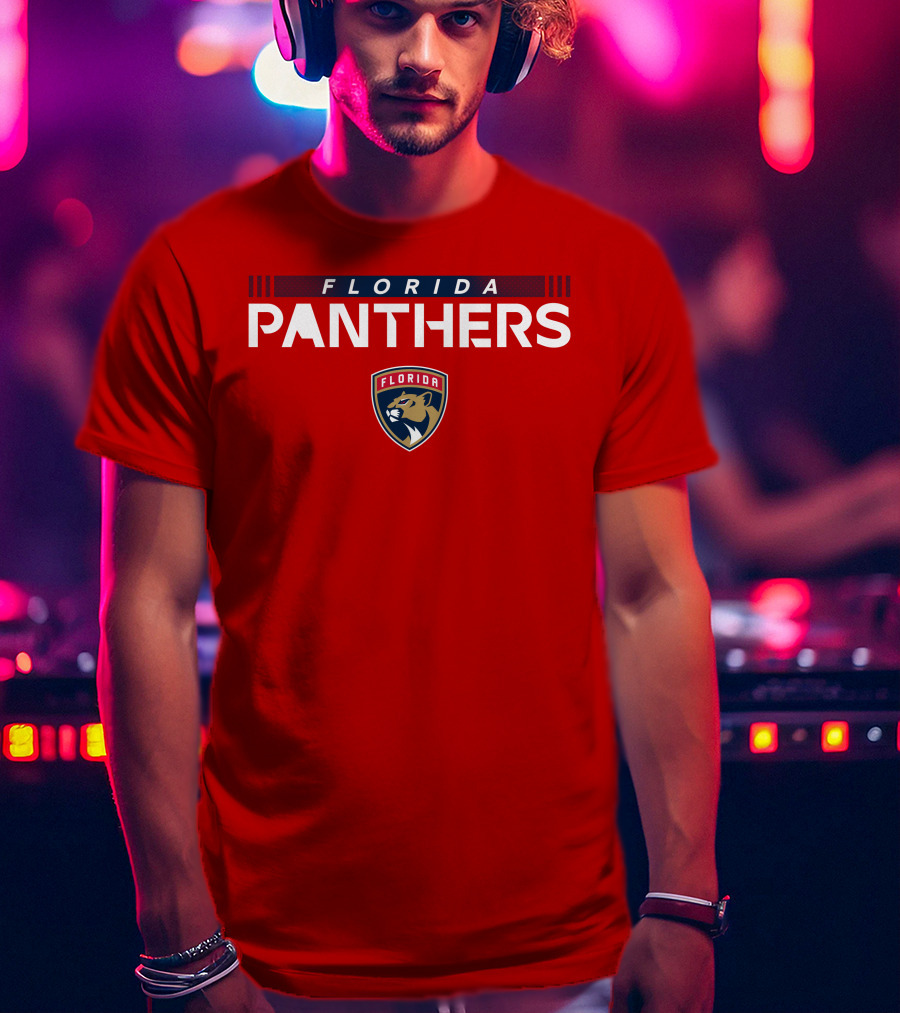 Florida Panthers Lomberg Logo Red T-Shirt