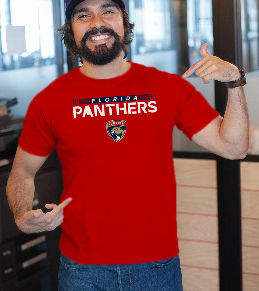 Florida Panthers Lomberg Logo Red T-Shirt