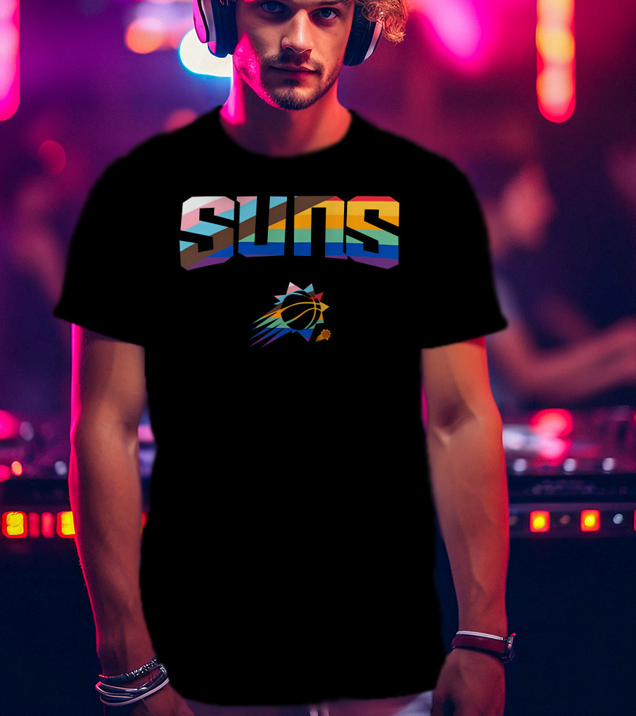Phoenix Suns Pride Rainbow Logo Suns T-Shirt