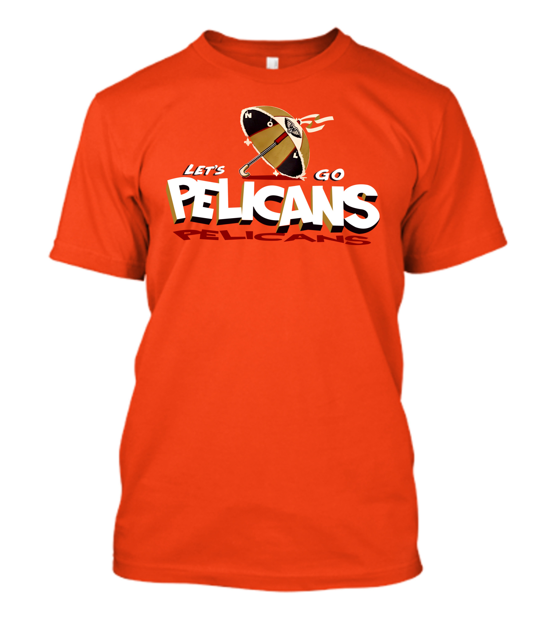 Let's Go Pelicans NOLA Umbrella T-Shirt