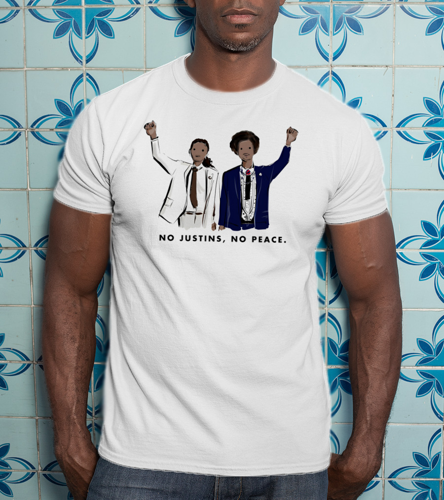 No Justins No Peace Raising Fists T-Shirt
