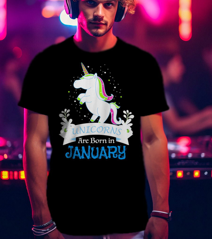 Christmas Unicorns Are Born In January T-Shirt