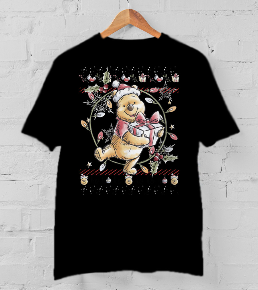 Disney Winnie The Pooh Christmas Ho Ho Ho T-Shirt