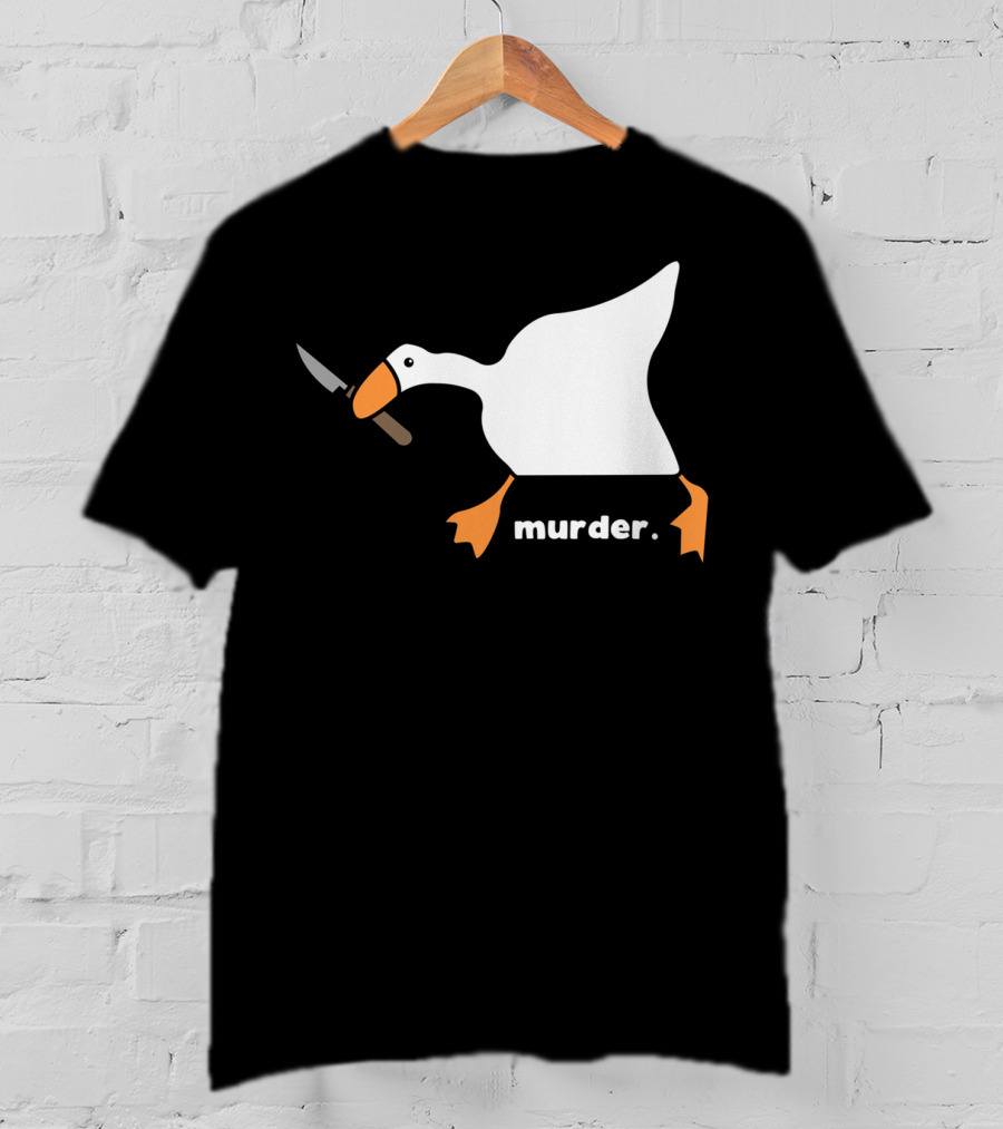 Murder Goose With Knife Funny T-Shirt