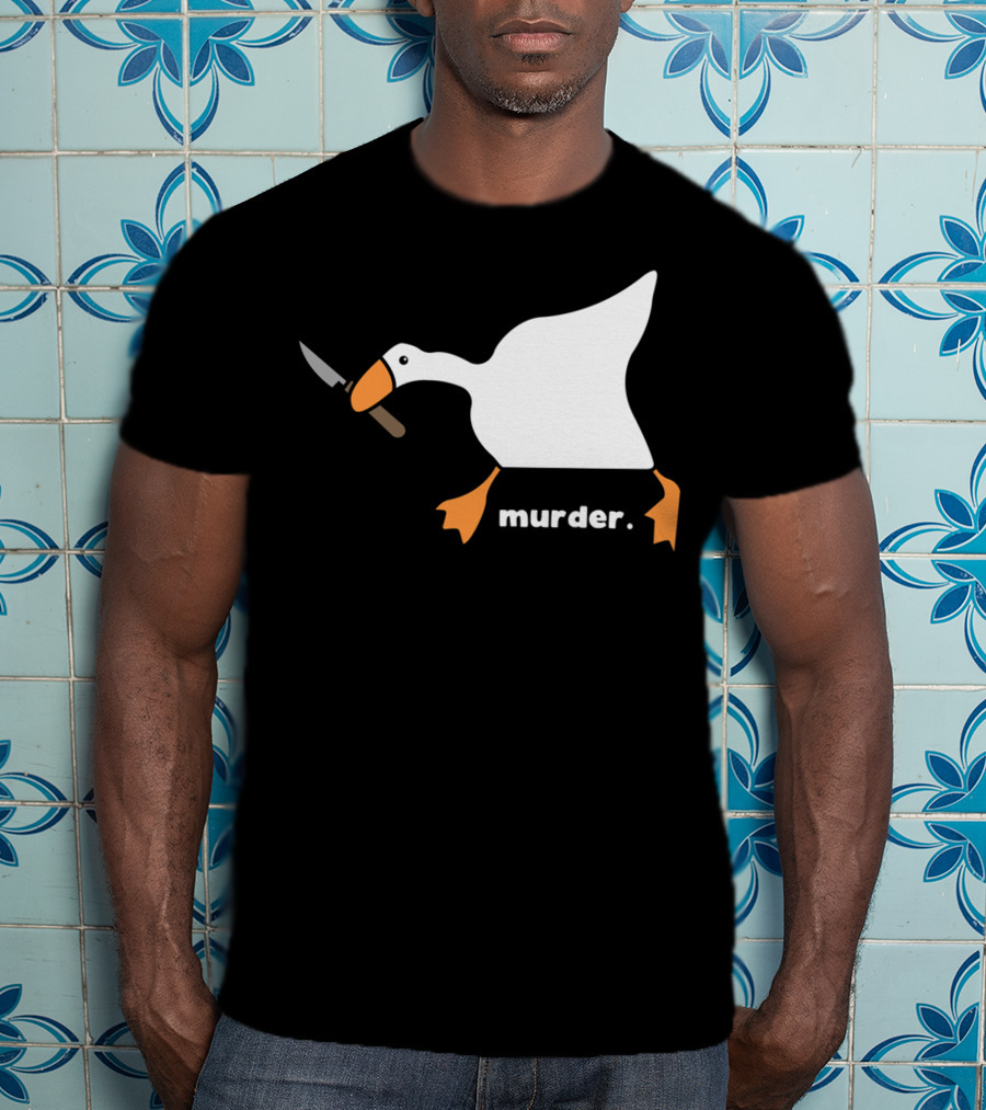 Murder Goose With Knife Funny T-Shirt