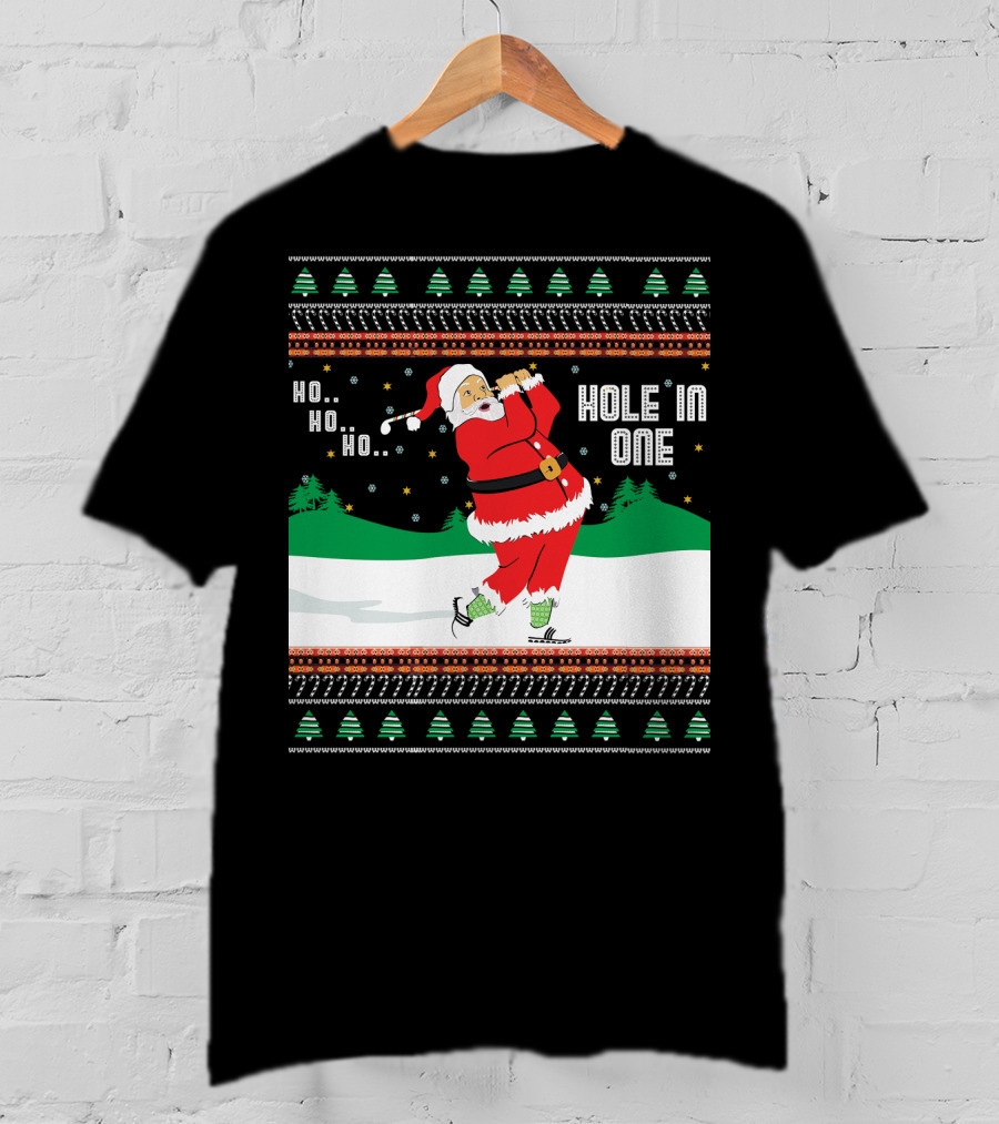 Ho Ho Ho Santa Hole In One Golf Jumper T-Shirt
