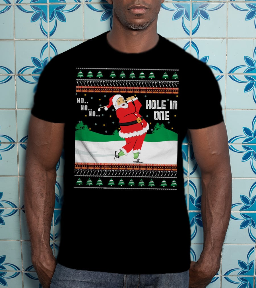 Ho Ho Ho Santa Hole In One Golf Jumper T-Shirt