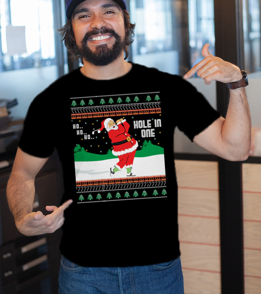 Ho Ho Ho Santa Hole In One Golf Jumper T-Shirt