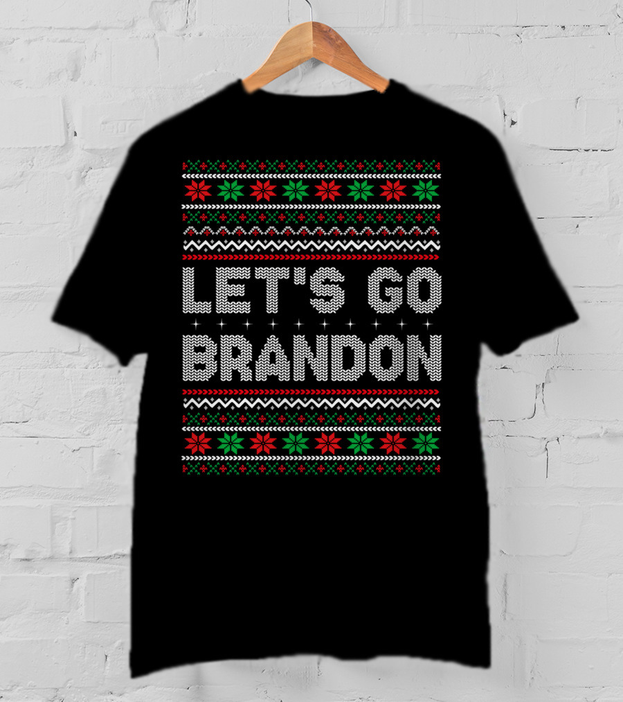 Let's Go Brandon Christmas Knit T-Shirt