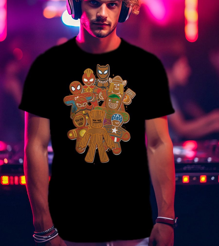 Marvel Avengers Gingerbread Cookies Heroes Collection T-Shirt