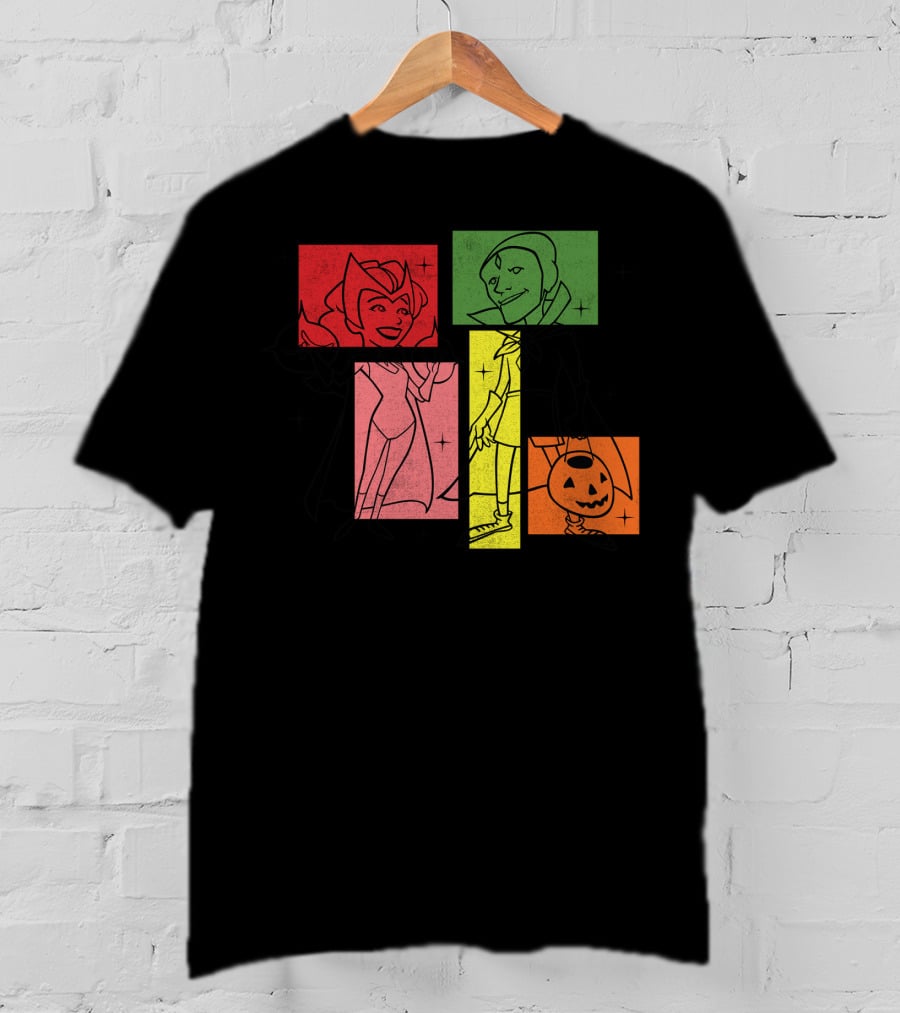 Marvel WandaVision Wanda Vision 50s Halloween Retro Style Characters T-Shirt
