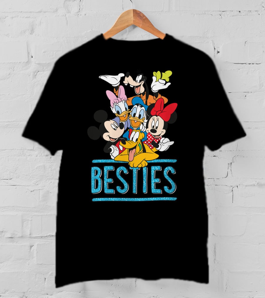Disney Besties Mickey Minnie Donald Daisy Goofy Pluto T-Shirt