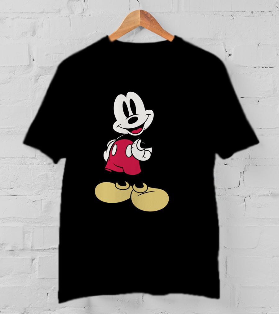 Disney Classic Mickey Mouse Vintage Character Image T-Shirt