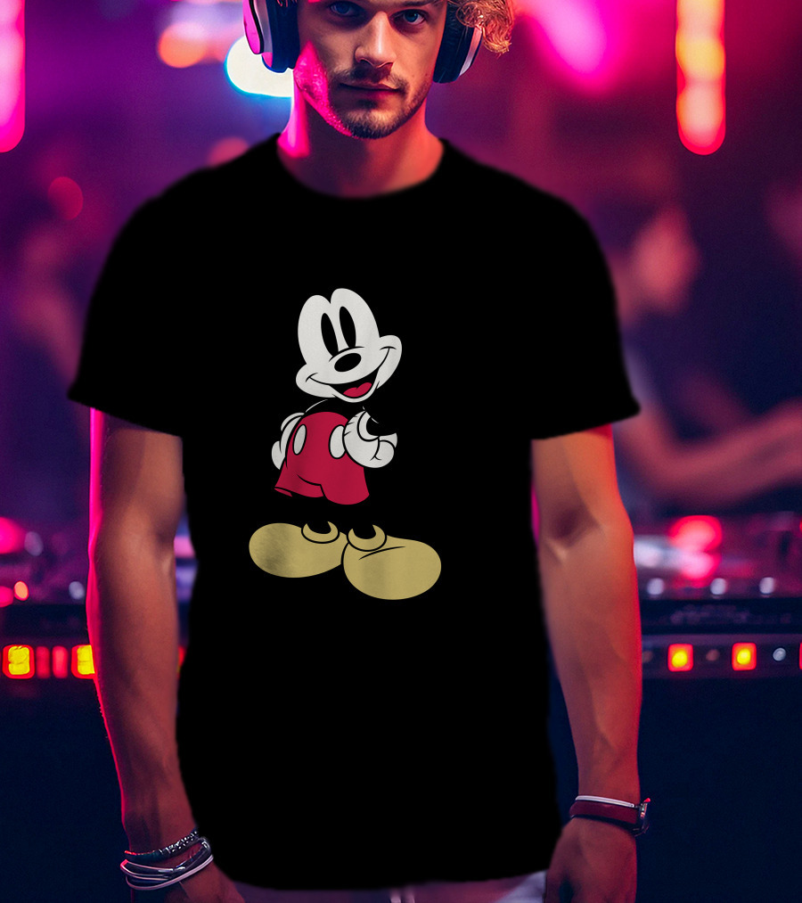 Disney Classic Mickey Mouse Vintage Character Image T-Shirt
