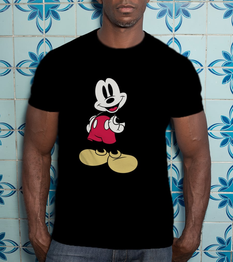Disney Classic Mickey Mouse Vintage Character Image T-Shirt