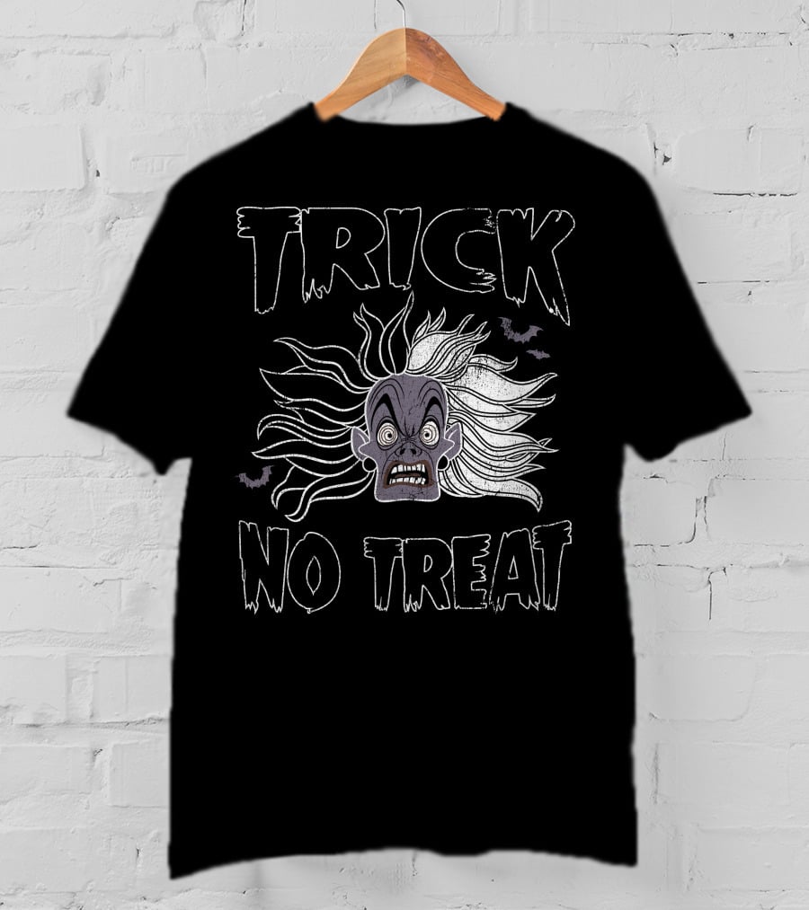 Disney Cruella Trick No Treat Halloween Bats T-Shirt